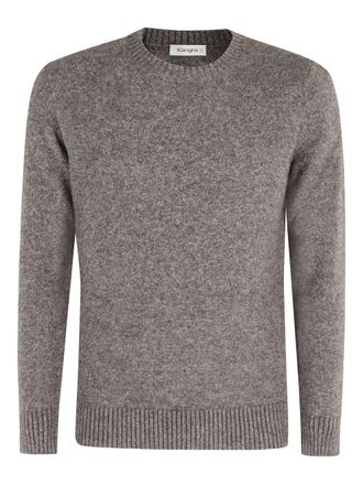 KANGRA round-neck long-sleeve sweater - Brown