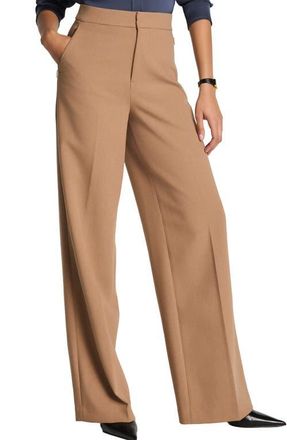 Spanx SPANXsupersmooth WellSuited 360 High Waist Wide Leg Pants in Heather Camel at Nordstrom, Size X-Large