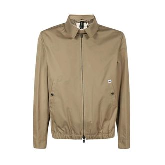 Mackintosh Light Jackets, male, Beige, XL, Cotton Full-Zip Jacket Elasticated Bottom