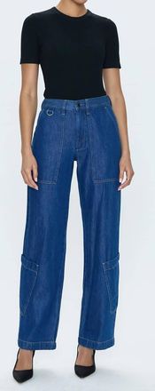 Pistola Denim Benton Wide Leg Cargo Jeans In Bryant