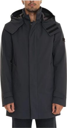 Peuterey Jas met afneembare capuchon en Primaloft-stof - Heren - Winterjassen - Blauw - XL - Polyester - Jassen