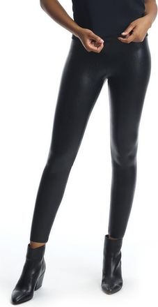 Commando Control Top Faux Leather Leggings in Black at Nordstrom, Size X-Large