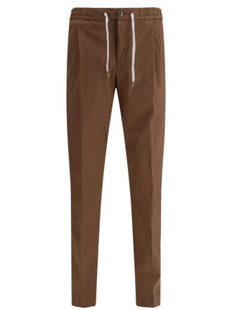 Pantaloni Torino drawstring-waist chinos - men - Polyamide/Elastane/Cotton - 48 - Brown