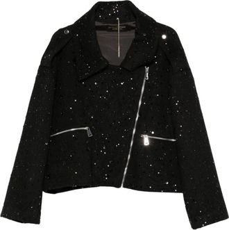 Simona Corsellini Micro Sequin Jacket A26Cegby 5001 V0003 - Jackets - Mujer - Negro - S