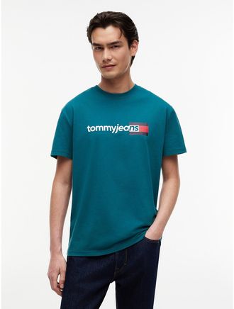 Tommy Hilfiger Mens Tommy Jeans Logo T-Shirt - Green - L
