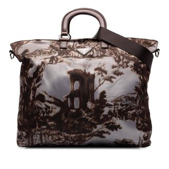 Prada Pre-owned Prada Tessuto Stampato Satchel Unisex NL84G3MH7LNRV731