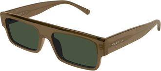 Alexander McQueen AM0580S 004 Mens Sunglasses Brown Size 55 - Free RX Lenses - Free RX Lenses