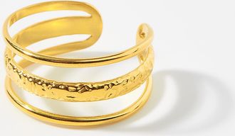 Simons Womens Hammered open ring