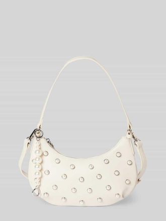 Seidenfelt Manufaktur Handtasche mit Perlen Modell TYDAL in Ecru, Gr&ouml;&szlig;e 1
