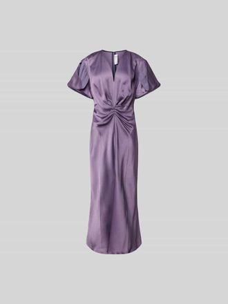 Victoria Beckham Maxikleid mit V-Ausschnitt in Lila, Gr&ouml;&szlig;e 32
