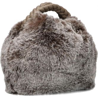 Unisa Bruine Zben Schoudertas - Dames - Handtassen - Beige - ONE Size - Wol - Tassen