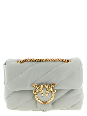Pinko Gray Lamb Fur Crossbody Womens Bag