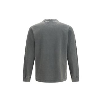 Golden Goose Vintage-Effect Cotton Jersey Long-Sleeve T-Shirt - Grey