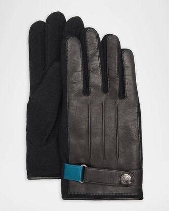 Paul Smith Men & apos;s York Button-Tab Gloves