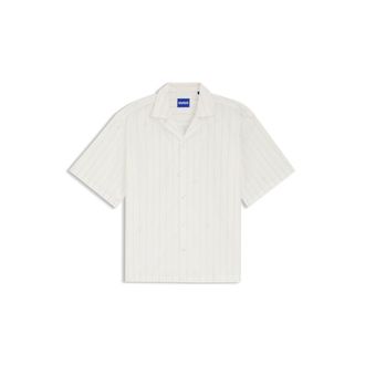 HUGO BOSS Printed relaxed-fit shirt in cotton poplin