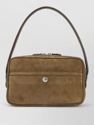 Acne Studios shoulder bag adjustable strap metal hardware suede