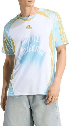 adidas France Graphic Jersey in White/Pyrite/Icey Blue at Nordstrom, Size Xx-Large