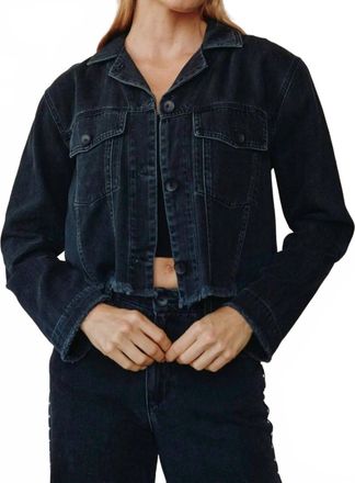 Bella Dahl Studded Denim Jacket In Moon Shadow