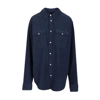 Isabel Marant Vasco Cotton-Corduroy Shirt - male - Isabel Marant - Casual Shirts - Blue - XL - Shirts