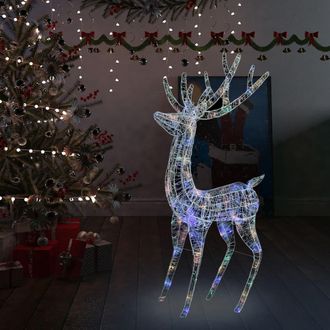 vidaXL Reno Navide&ntilde;o Acr&iacute;lico Xxl 250 Leds De Colores 180 Cm Vidaxl