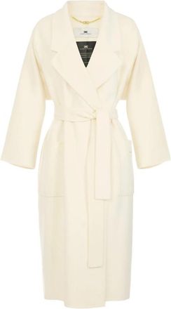 Elisabetta Franchi Coat In Wool Double Cloth
