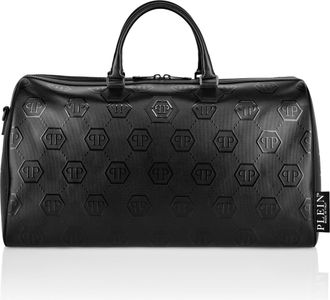 Philipp Plein Nappa Handle Bag Weekend Embossed Monogram