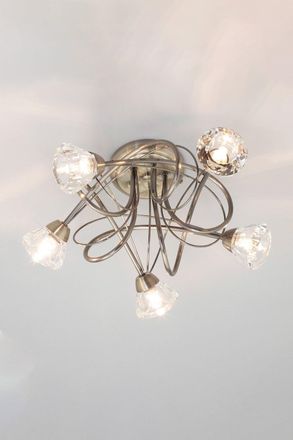 BHS Large Marianne Pendant Ceiling Light in Metallic Gold
