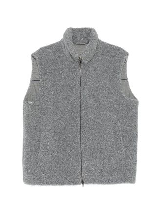 Herno Gilet con cerniera in flanella di Herno