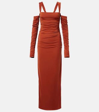 Sir. Rosseli gathered jersey maxi dress