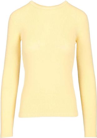 Lisa Yang Vivian Long-Sleeved T-Shirt Knitwear Giallo-Donna