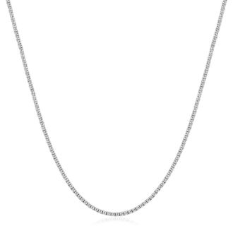 Pompeii3 5Ct Natural Diamond Tennis Necklace 14k White Gold 16
