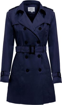 SS7 Womens Trench Coat Ladies Mac Jacket Navy