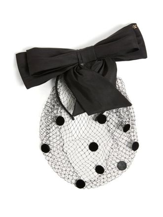 Valentino Garavani VLogo Signature veil headband - Black