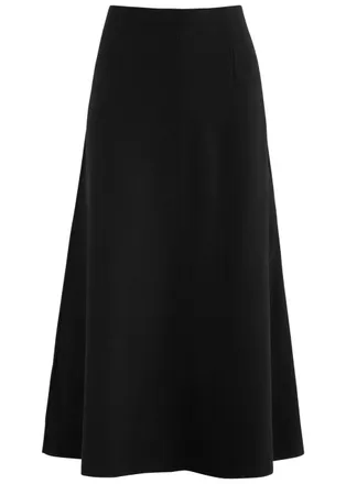 Eileen Fisher Eileen Fisher Wool-felt Midi Skirt - Black - M (UK 14-16 / L)