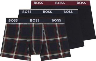 HUGO BOSS Heren Bodywear Logo Boxershorts (Set van 3) (Zwart, Zwart)
