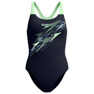 Speedo Medley Logo Medalist One Piece Badeanzug f&uuml;r Damen | blau