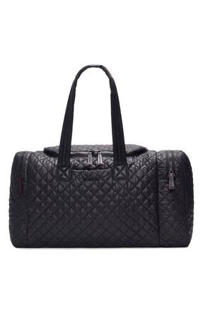 MZ Wallace Metro Team Quilted Nylon Duffle Bag in Black at Nordstrom