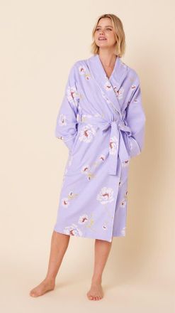 The Cats Pajamas Flannel Shawl Collar Robe in Isabella at Nordstrom, Size Small/medium