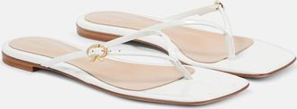 Gianvito Rossi Patent leather thong sandals