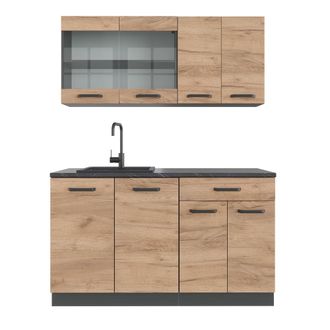 Vicco Cocina Vers&aacute;til R-line, Oro Power Roble/antracita, 140 Cm, Et Antracita, Vicco