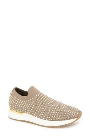 Kenneth Cole Reaction REACTION KENNETH COLE Cameron Embellished Jewel Platform Sneaker in Classic Tan Knit at Nordstrom Rack, Size 5.5