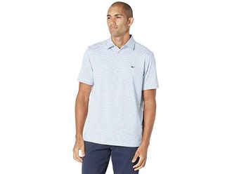 Vineyard Vines Bradley Stripe Sankaty Polo Mens Clothing Yacht Blue Tejeda : 2XL, Polyester/Elastane