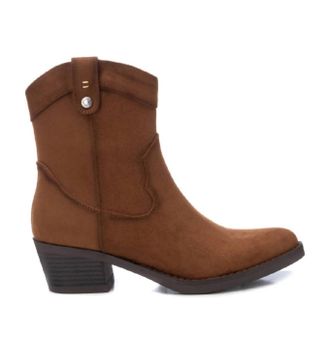 Xti Womens Cowboy Ankle Booties In Camel