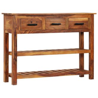 vidaXL Aparador Con 3 Cajones Madera Maciza De Acacia 110x30x80 Cm Vidaxl