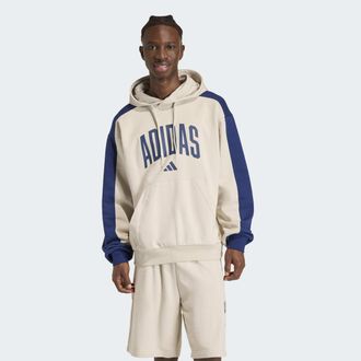 adidas Kapuzensweatshirt ADIDAS SPORTSWEAR COLLEGIATE FLEECE HOODIE, Herren, Gr. XXL, wonder alumina, dunkelblau, Obermaterial: 70% Baumwolle, 30% Polyester,