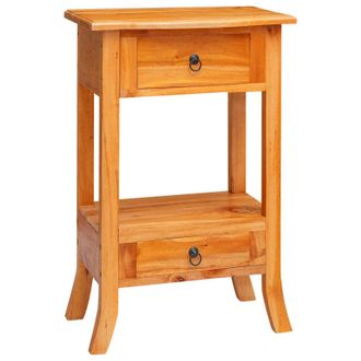 vidaXL Mesa Consola Natural 50,5 X 30 X 75,5 Cm Madera De Caoba S&oacute;lida Vidaxl
