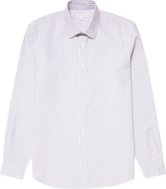 Sunspel Oxford Shirt - Heren - Casual Overhemden - Blauw - L - Katoen - Overhemden