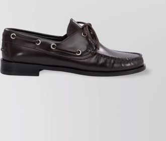 Aeyde slip-ons with lace detailing and metal eyelets