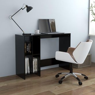 vidaXL Vidaxl - Escritorio Notebook Madera Contrachapada Negro 102,5x35x75 Cm
