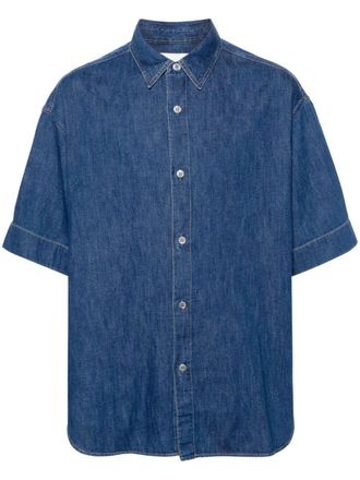STUDIO NICHOLSON short-sleeves denim shirt - Blue